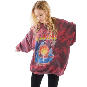 Urban Outfitters Def Leppard tie-die crewneck